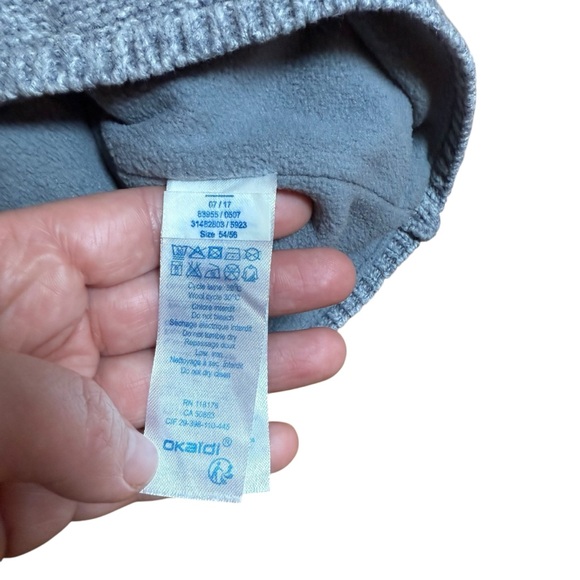 Okaïdi Kids Unisex Gray Knit Beanie Hat Fleece Lined Pom Pom Winter Size 54/56 - Picture 6 of 10